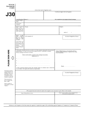 UK Stock Transfer Form