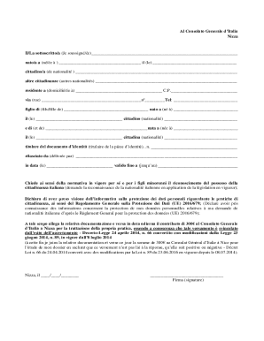 Italian Citizenship Recognition Application