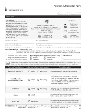 Payment Authorization Form