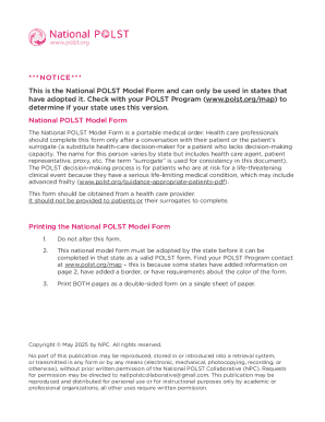 National POLST Model Form