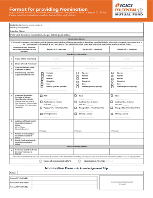 Nomination Form for Individual Unitholders