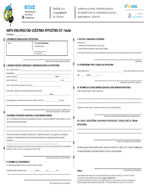 Youth Camp Qualification Form