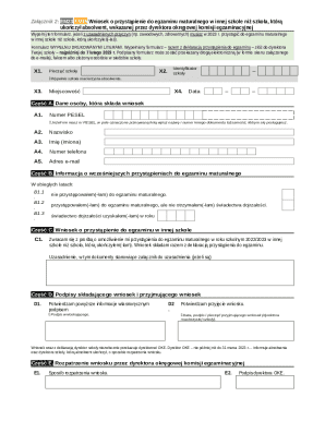 Polish Matura Exam Application Form