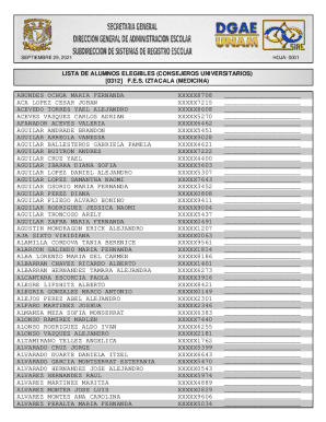 Eligible Student List