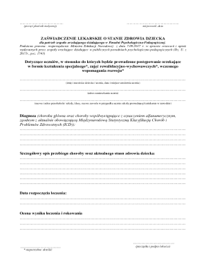 Medical Certificate for Child's Health
