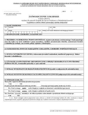 Medical Certificate for Disability Assessment