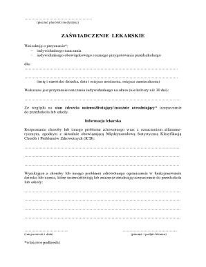 Medical Certificate for Individual Education