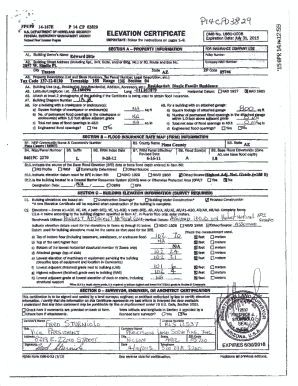 FEMA Elevation Certificate