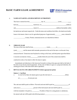 Florida Farm Lease Agreement