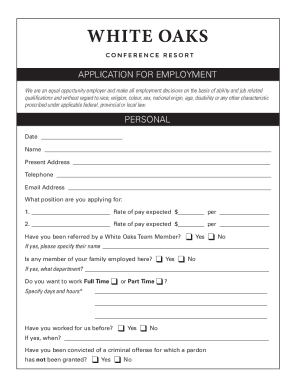 Employment Application Form