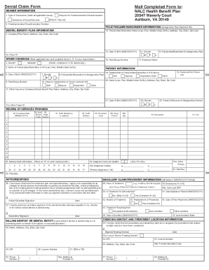 Dental Claim Form