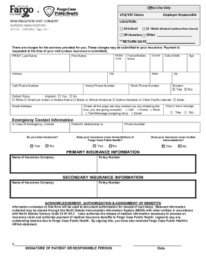 Immunization Visit Consent Form