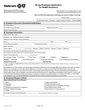 Wellmark Employee Health Insurance Application