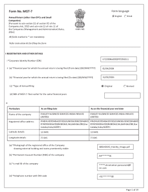 MGT-7 Annual Return Form