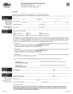 RSA-1 Authorization to Defer Compensation