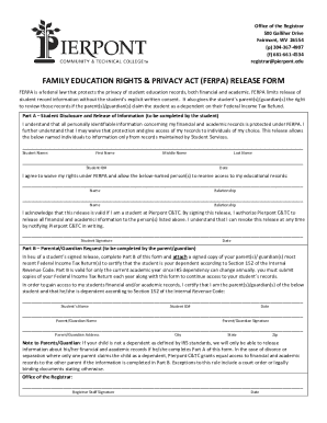 FERPA Release Form
