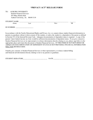 Privacy Act Release Form