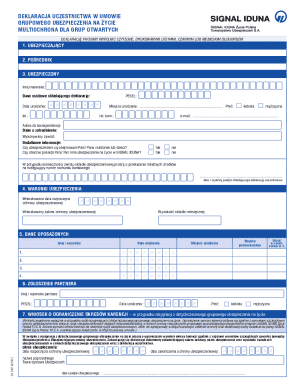 Group Life Insurance Participation Declaration