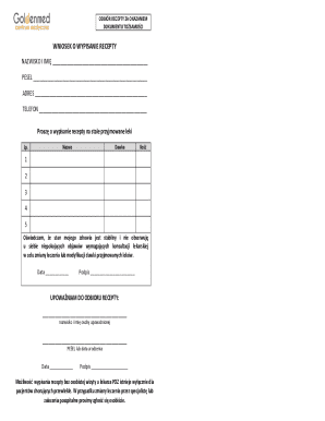 Polish Prescription Request Form