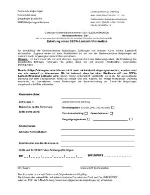 SEPA Lastschriftmandat