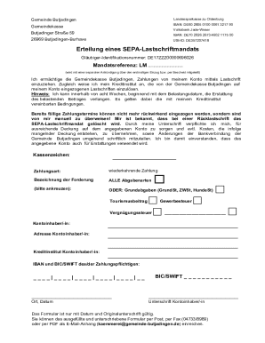 SEPA Direct Debit Mandate