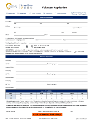 Volunteer Application Form