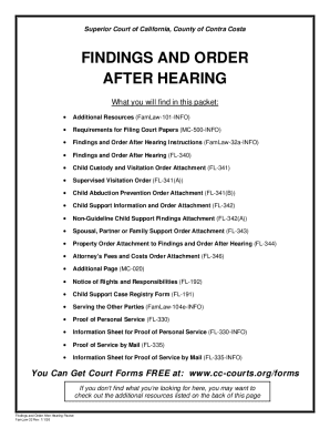 Findings and Order After Hearing