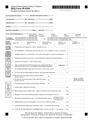 2025 Rhode Island Form RI-1040