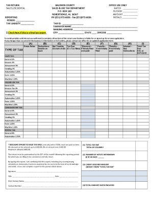 Baldwin County Sales Use Rental Tax Return