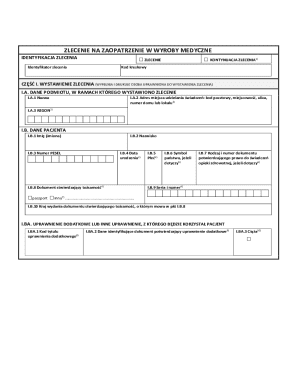 Polish Medical Device Order Form