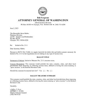 Washington Initiative 2111 Ballot Measure