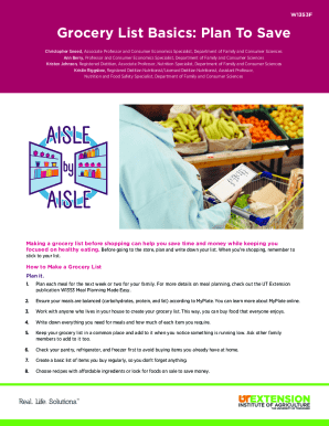 Grocery List Basics Template