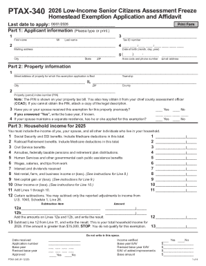 Illinois Low-Income Senior Citizens Assessment Freeze