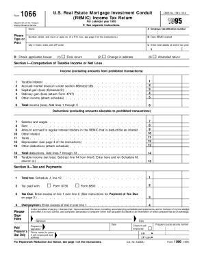 Form 1066 REMIC Income Tax Return