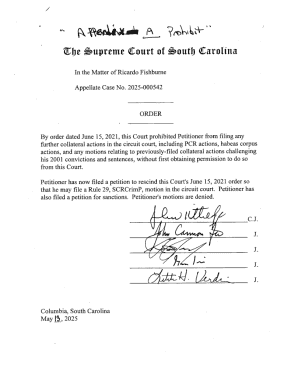 South Carolina Inmate Grievance Form