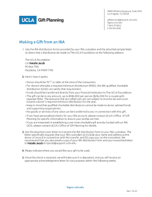 IRA Charitable Distribution Form