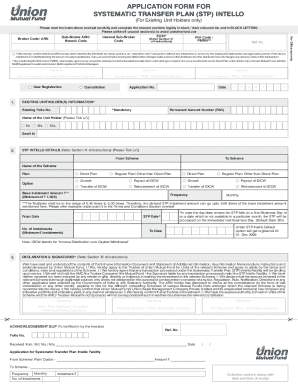 Systematic Transfer Plan Intello Application Form
