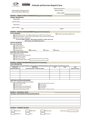 McElroy Estimate and Services Request Form