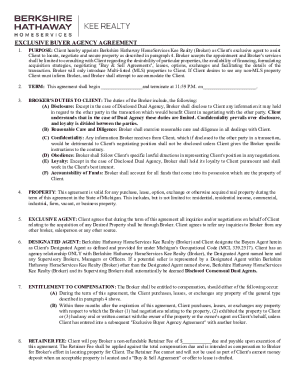 Exclusive Buyer Agency Agreement