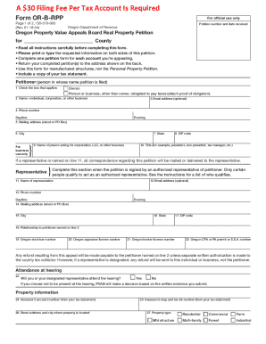 Oregon Real Property Petition Form OR-B-RPP