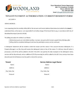 Tenant Payment Authorization Form