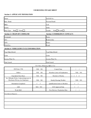 US Navy Housing Application