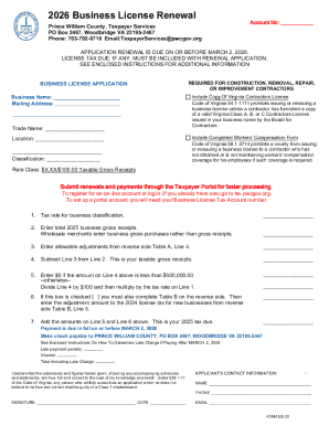 2026 Business License Renewal