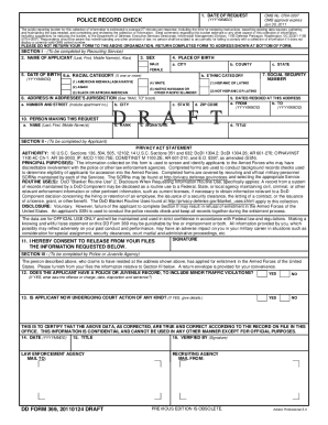 Police Record Check Form