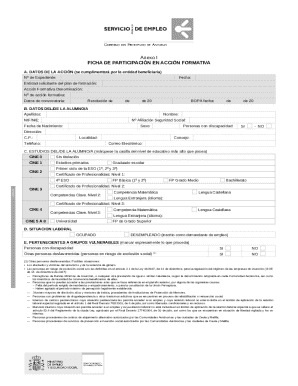 Asturias Training Participation Form