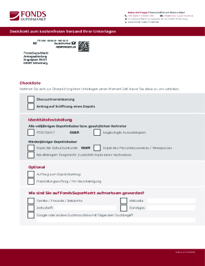 FondsSuperMarkt Depoteröffnungsantrag