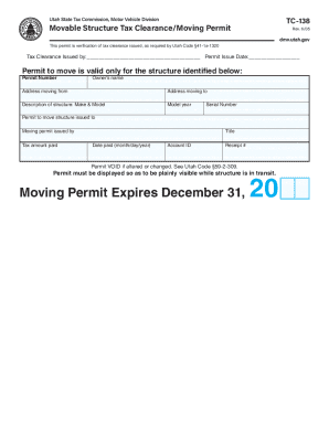 Utah Moving Permit