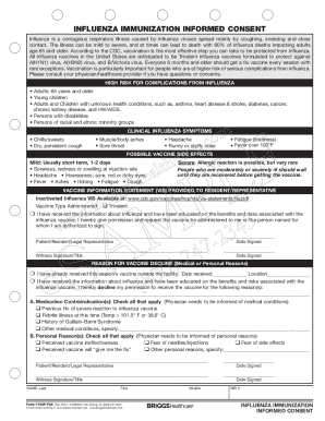 Influenza Immunization Informed Consent