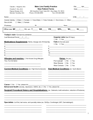New Patient Forms