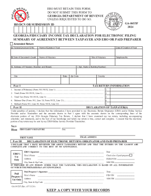 Georgia Fiduciary Tax Declaration Form